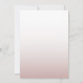 Elegant Roos Gold Calligraphy Wedding Invitation Kaart (Achterkant)