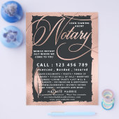 Elegant Roos Gold & Charcoal Notary Loan Agent Flyer (Enkel)