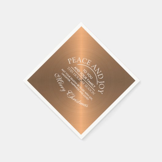 Elegant Roos Gold Christmas Servet (Hoek)