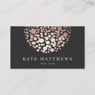 Elegant Roos Gold Circles Beauty Salon Visitekaartje