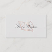 Elegant Roos Gold Conch Shell Script Visitekaartje (Voorkant)