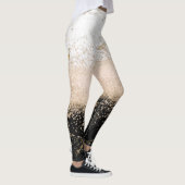 Elegant roos Gold confetti marmer Leggings (Rechts)