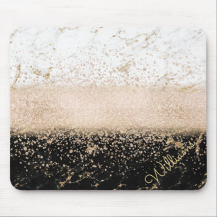 Elegant roos Gold confetti marmer Muismat