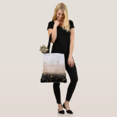 Elegant roos Gold confetti marmer Tote Bag (Op model)