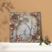 Elegant Roos Gold Custom Foto Luxe bruiloft Kaart