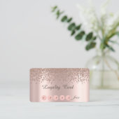 Elegant Roos Gold Diamonds Kaart (Staand voorkant)