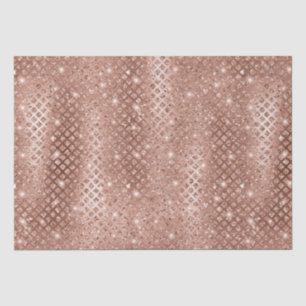 Elegant Roos Gold Diamonds Metallic Glitter Tissuepapier