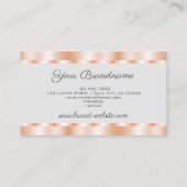 Elegant Roos Gold Effect-kleuren met lichte grijze Visitekaartje (Achterkant)