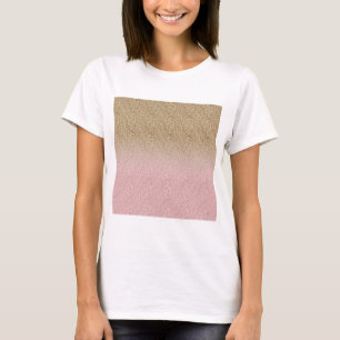 Elegant Roos Gold en Gold Glitter Sparkles T-shirt