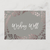 Elegant Roos Gold en Grijze bruiloft Informatiekaartje (Achterkant)