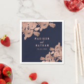 Elegant Roos Gold en marinevloeistof Servet (Insitu)