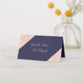 Elegant Roos Gold en Navy Bat Mitswa (Achterkant)