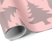 Elegant Roos Gold en roze kerstboomstructuur Cadeaupapier (Rol Hoek)