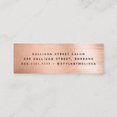 Elegant Roos Gold Foil Mini Visitekaartje (Achterkant)