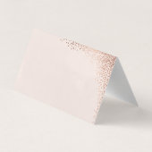 Elegant Roos Gold Foil Weddenschap Place Cards Visitekaartjes (Achterkant)