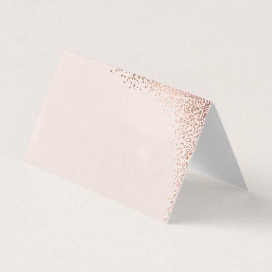 Elegant Roos Gold Foil Weddenschap Place Cards Visitekaartjes (Voorkant)