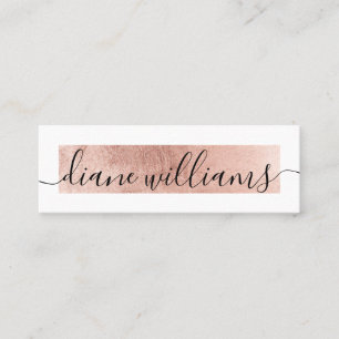 Elegant roos Gold foil white modern event planner Mini Visitekaartje