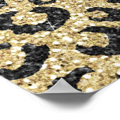 Elegant Roos Gold Glitter Black Leopard Print (Hoek)