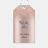 Elegant Roos Gold Glitter Bokeh Roos Gold Cadeaulabel (Voorkant)