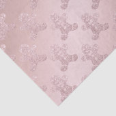 Elegant Roos Gold Glitter Gingerbrood Man Patroon Tissuepapier (Detail)