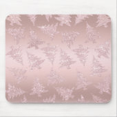 Elegant Roos Gold Glitter-kerstboompatroon Muismat (Voorkant)