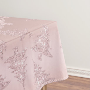 Elegant Roos Gold Glitter-kerstboompatroon Tafelkleed