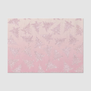 Elegant Roos Gold Glitter-kerstboompatroon Tissuepapier