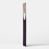 Elegant Roos Gold Glitter Ombre, Monogram Case-Mate iPhone Case (Achterkant / Rechts)