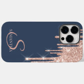 Elegant Roos Gold Glitter-schijven Case-Mate iPhone Case (Achterkant (horizontaal))