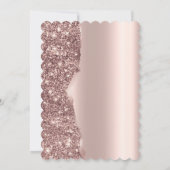 Elegant Roos Gold Glitter Script Save the Date (Achterkant)