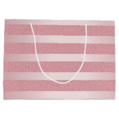 Elegant Roos Gold Glitter Sjabloon Trendy Modern Groot Cadeauzakje (Achterkant)