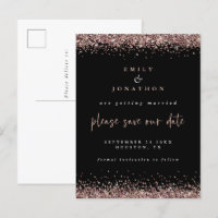 Elegant Roos Gold Glitter Weddenschap Black Opslag