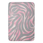 Elegant Roos Gold Glitter Zebra Grey Animal Print Badmat (Voorkant Verticaal)