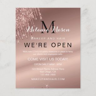 Elegant Roos Gold Glitter zorgt voor een supermooi Flyer