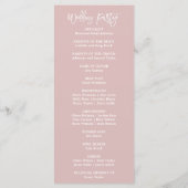 Elegant Roos Gold & Gray Wedding Program Programma (Achterkant)