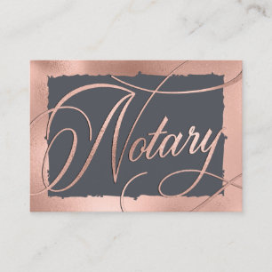 Elegant Roos Gold & Grey Notary Loan Agent Visitekaartje