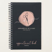 Elegant Roos Gold Haarstylist Benoeming Book Planner (Voorkant)