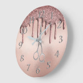 Elegant Roos Gold Haarstylist Scissor Grote Klok (Hoek)