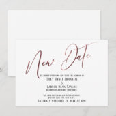 Elegant Roos Gold Handwriting New Date Kaart (Voorkant / Achterkant)