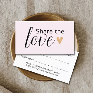 Elegant Roos Gold Heart Beauty Salon Referral