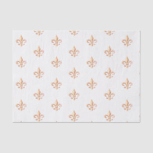 Elegant Roos-Gold  Heraldic Fleur de lis Tissuepapier