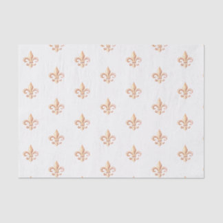 Elegant Roos-Gold  Heraldic Fleur de lis Tissuepapier