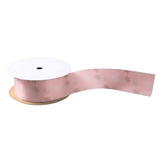 Elegant Roos Gold Kerstmis Snowflake Patroon Lint (Spoel)