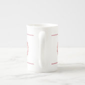 Elegant Roos Gold Lace Gepersonaliseerd Monogram Porselein Kop (Achterkant)