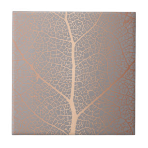 Elegant Roos Gold Leaf Tree Patroon Tegeltje