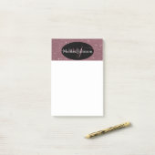 Elegant Roos Gold lettering op Black Post-it No. Post-it® Notes (Op bureau)