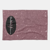 Elegant Roos Gold-lettering op zwarte keuken naar Theedoek (Horizontaal)