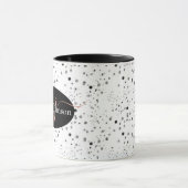 Elegant Roos Gold lettering op zwarte Mok (Midden)