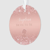 Elegant Roos Gold Luxe Shimmer Vrijgezellenfeest Ornament (voorkant)