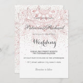 Elegant roos gold mandala confetti bruiloft kaart (Voorkant / Achterkant)